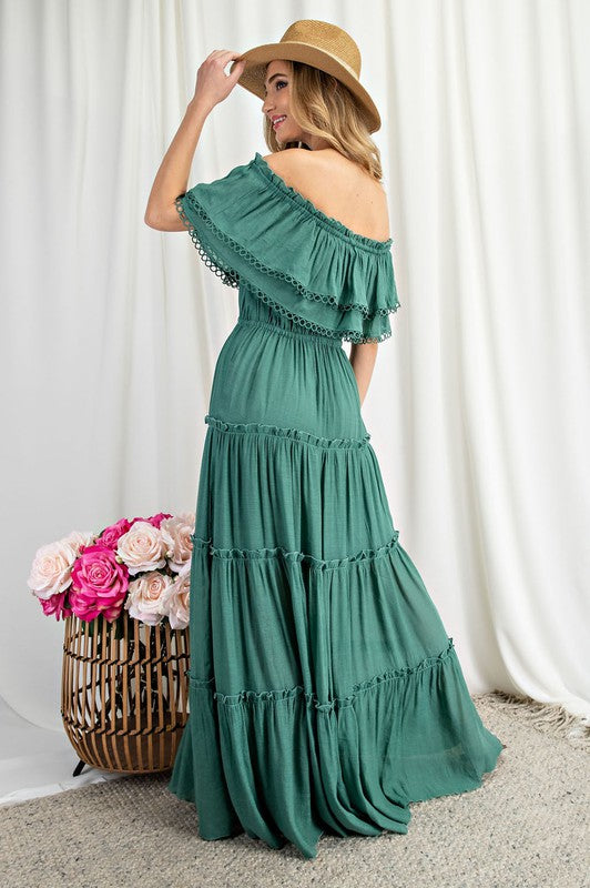 Marissa Off The Shoulder Maxi Dress | Sage