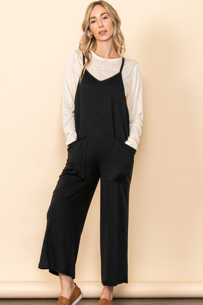 Shawnna French Terry Jumpsuit | Black