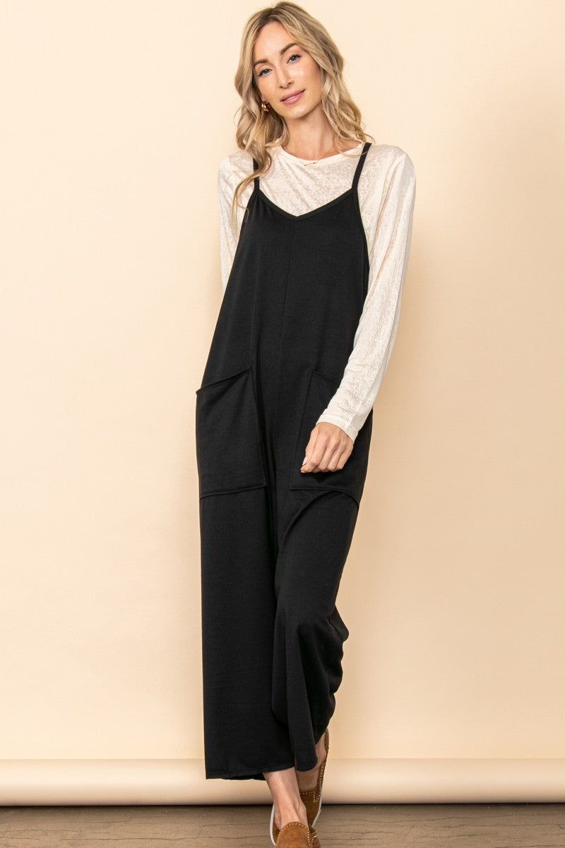 Shawnna French Terry Jumpsuit | Black