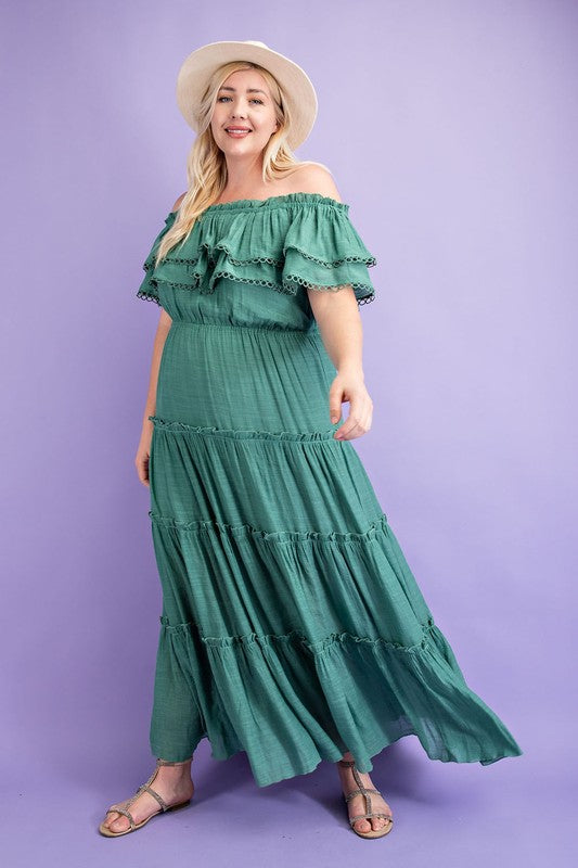 Marissa Off The Shoulder Maxi Dress | Sage