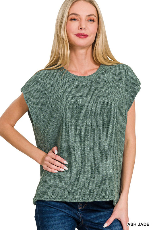 Vera Oversized Sweater Vest | Ash Jade