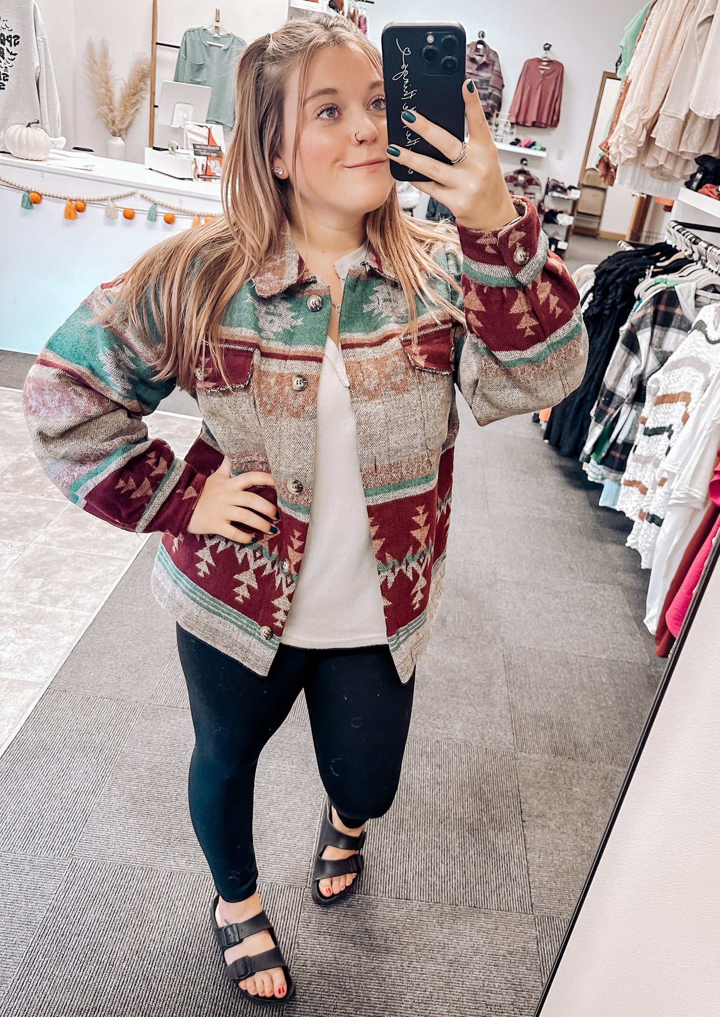 Riggs Aztec Oversized Shacket | Mint
