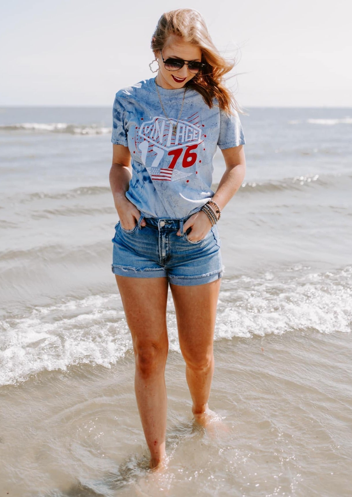 Vintage 1776 Blue Marble Tee