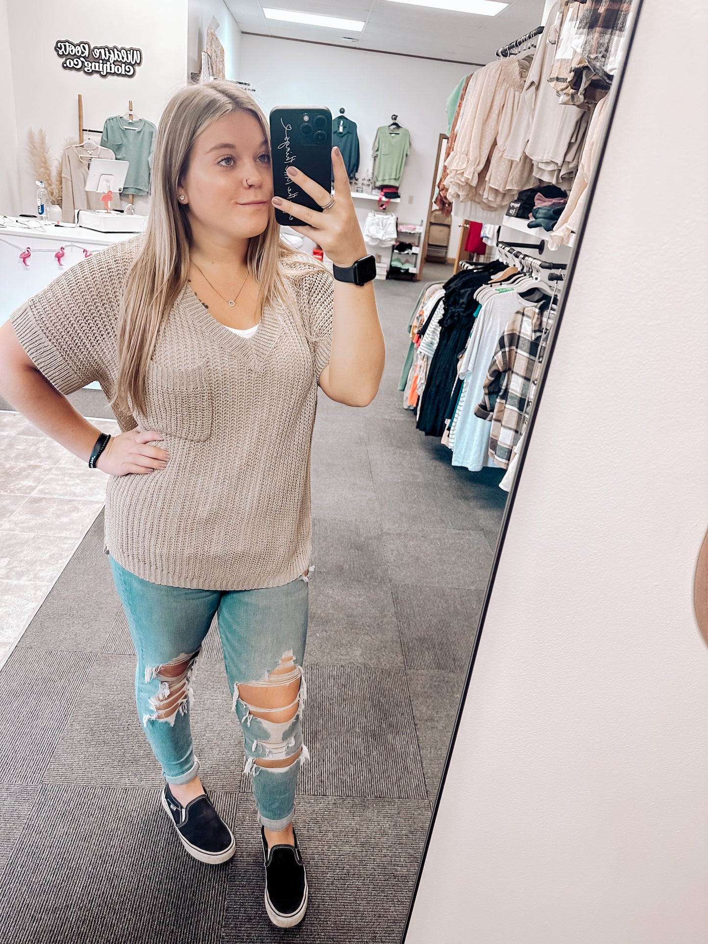 Ryann Sweater Top | Cappuccino