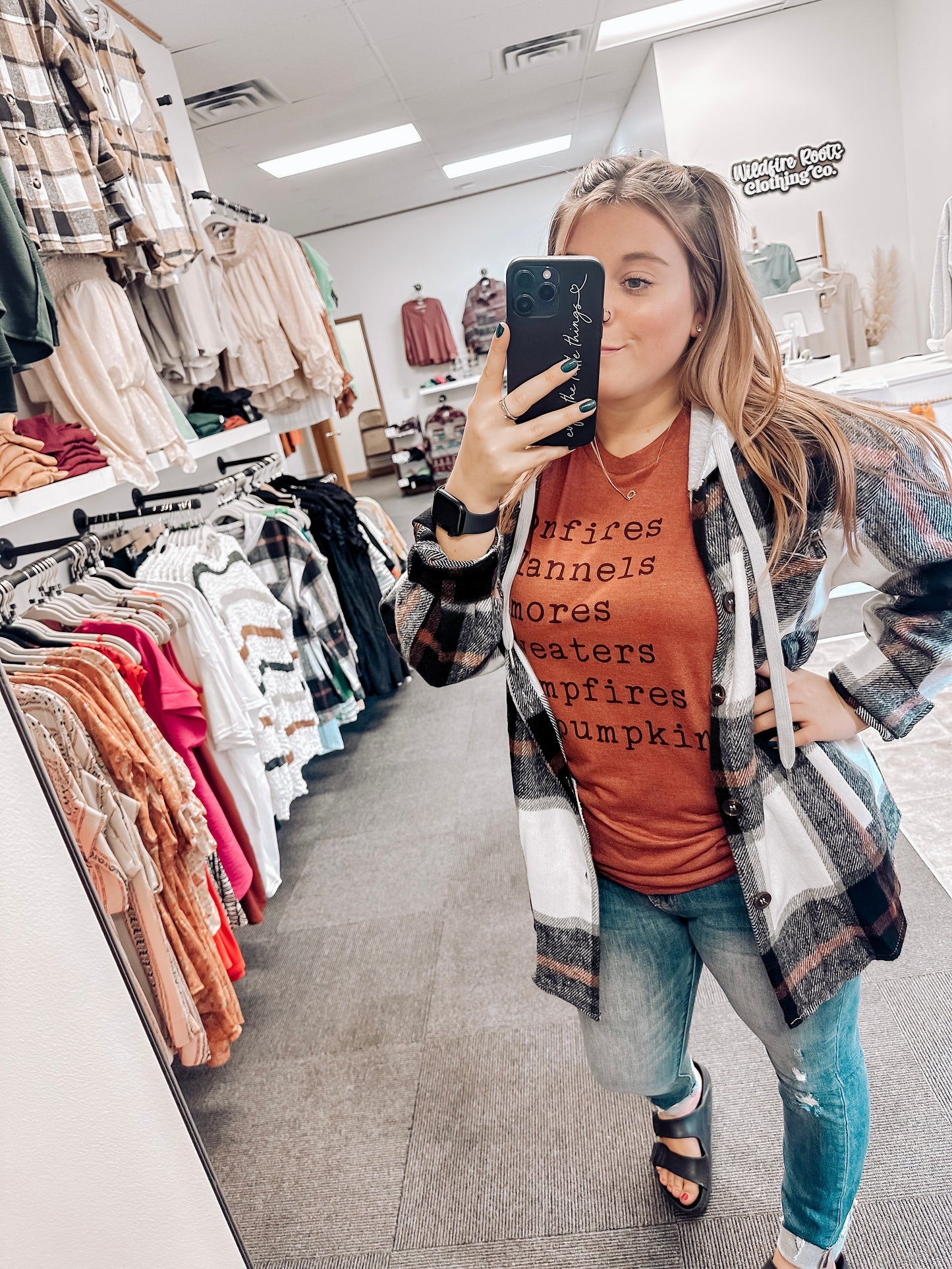 Fall Words Graphic Tee | Rust