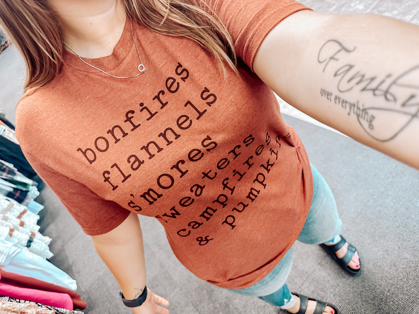 Fall Words Graphic Tee | Rust
