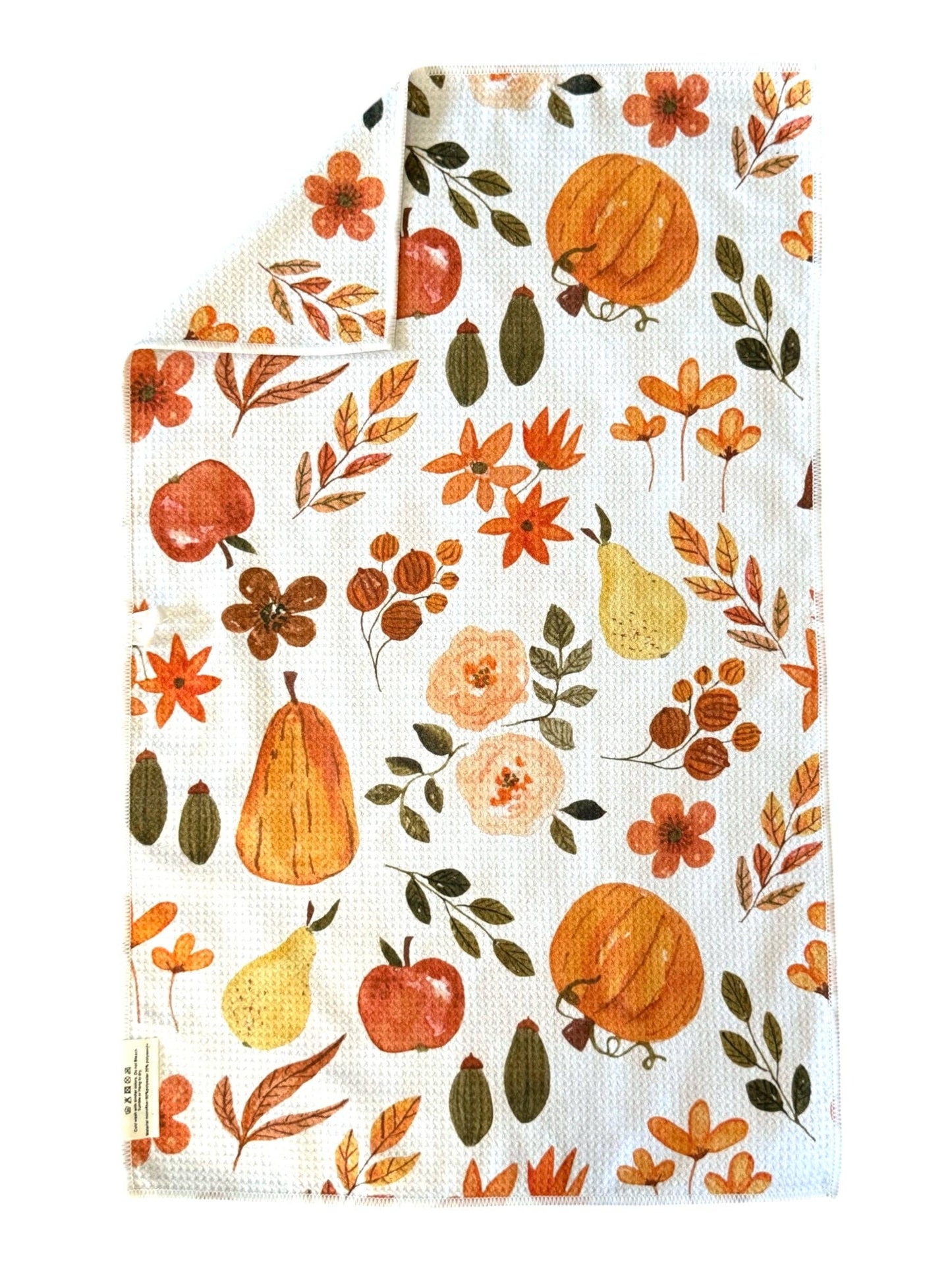 Pumpkin Spice: Double-Sided Hand Towel: White / 17x27 in / Hand Towel
