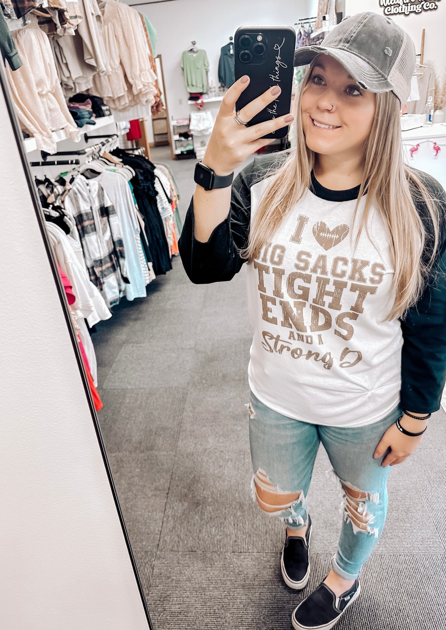 I Love Big Sacks, Tight Ends, And A Strong D Graphic Tee