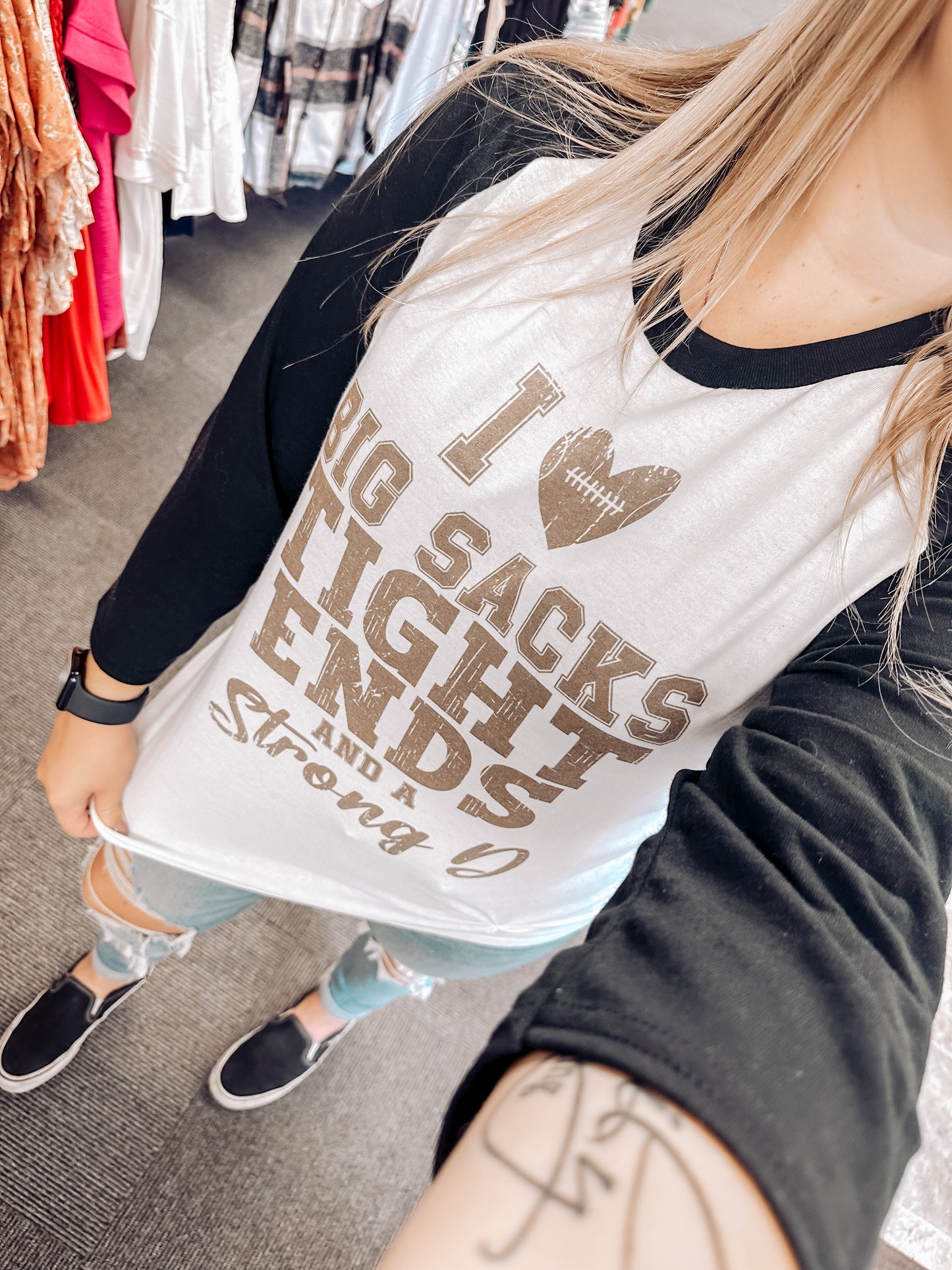 I Love Big Sacks, Tight Ends, And A Strong D Graphic Tee