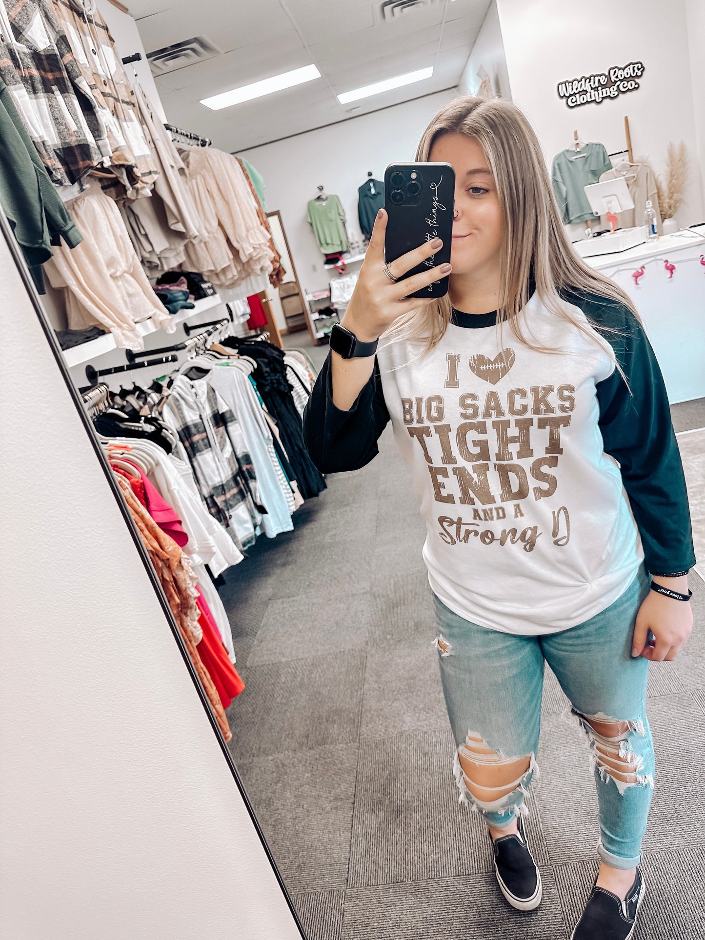 I Love Big Sacks, Tight Ends, And A Strong D Graphic Tee