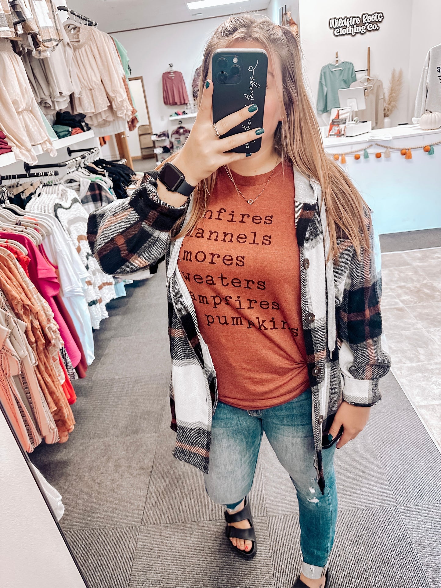 Fall Words Graphic Tee | Rust