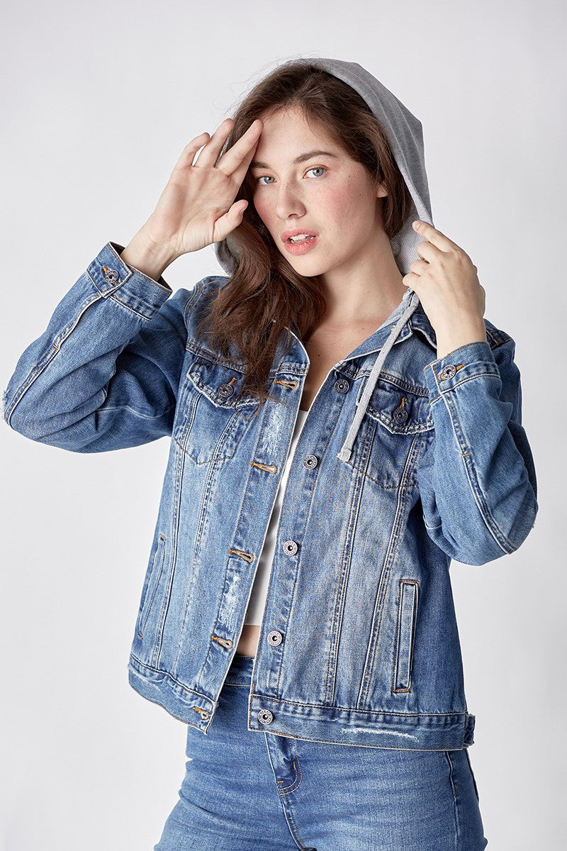 Blayke Denim Jacket w/Detachable Hood