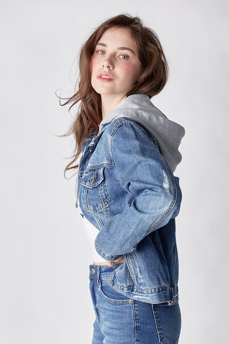 Blayke Denim Jacket w/Detachable Hood
