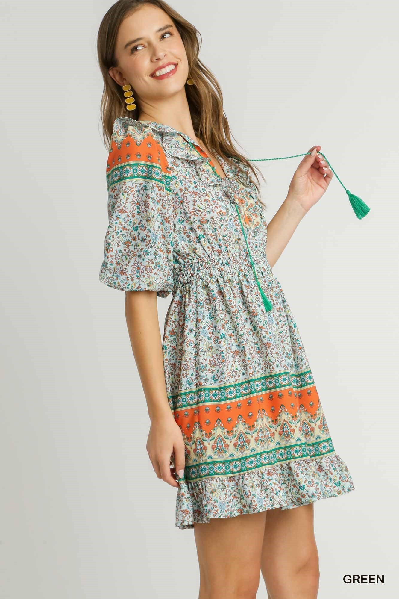 Kadence Boho Dress | Green
