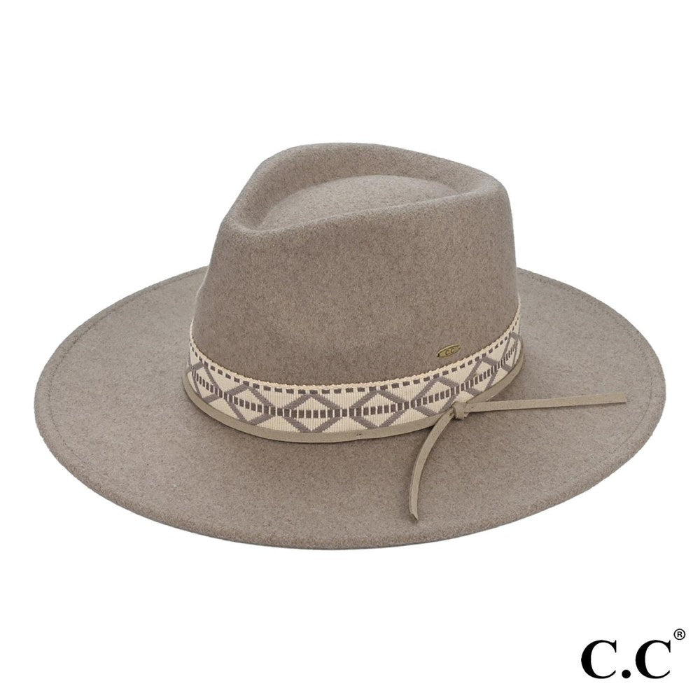Celeste Wide Brim Hat | Taupe