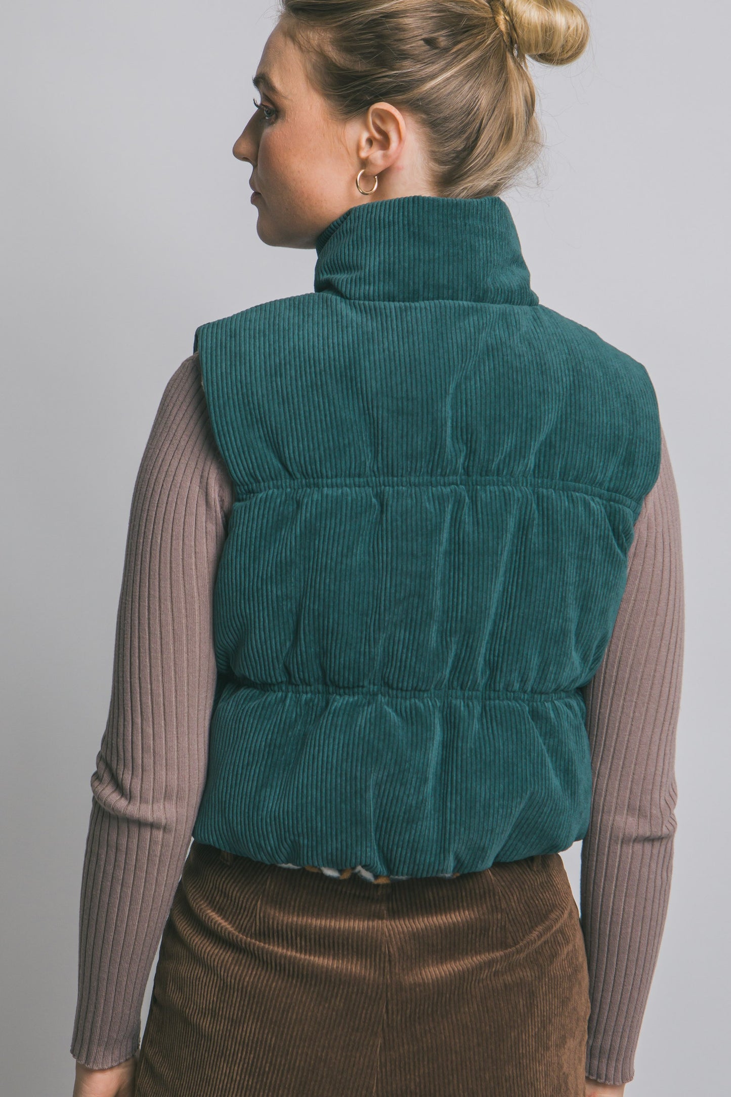 Charlie Reversible Corduroy Vest | Hunter Green