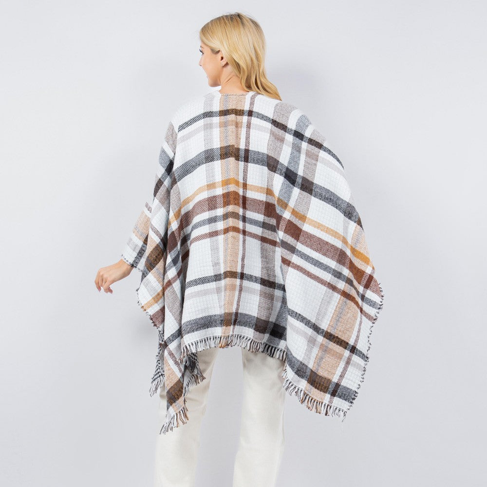 Chelsea Ruana Wrap | White