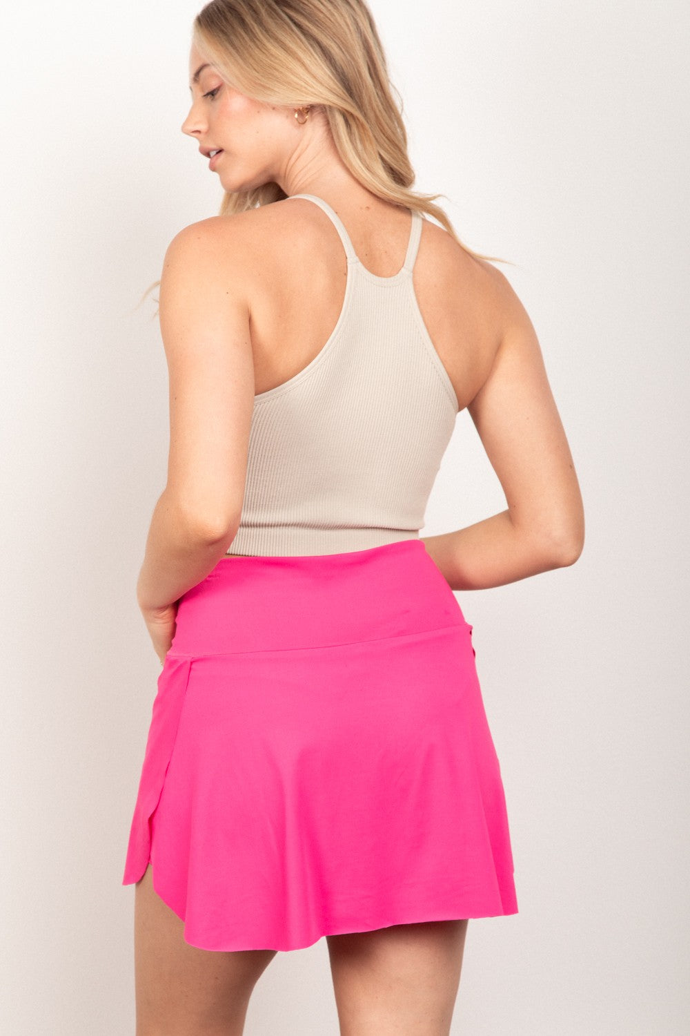 Claire Crossover Tennis Skirt | Pink