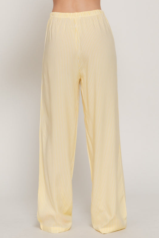 Cleo Stripe Woven Pants | Yellow