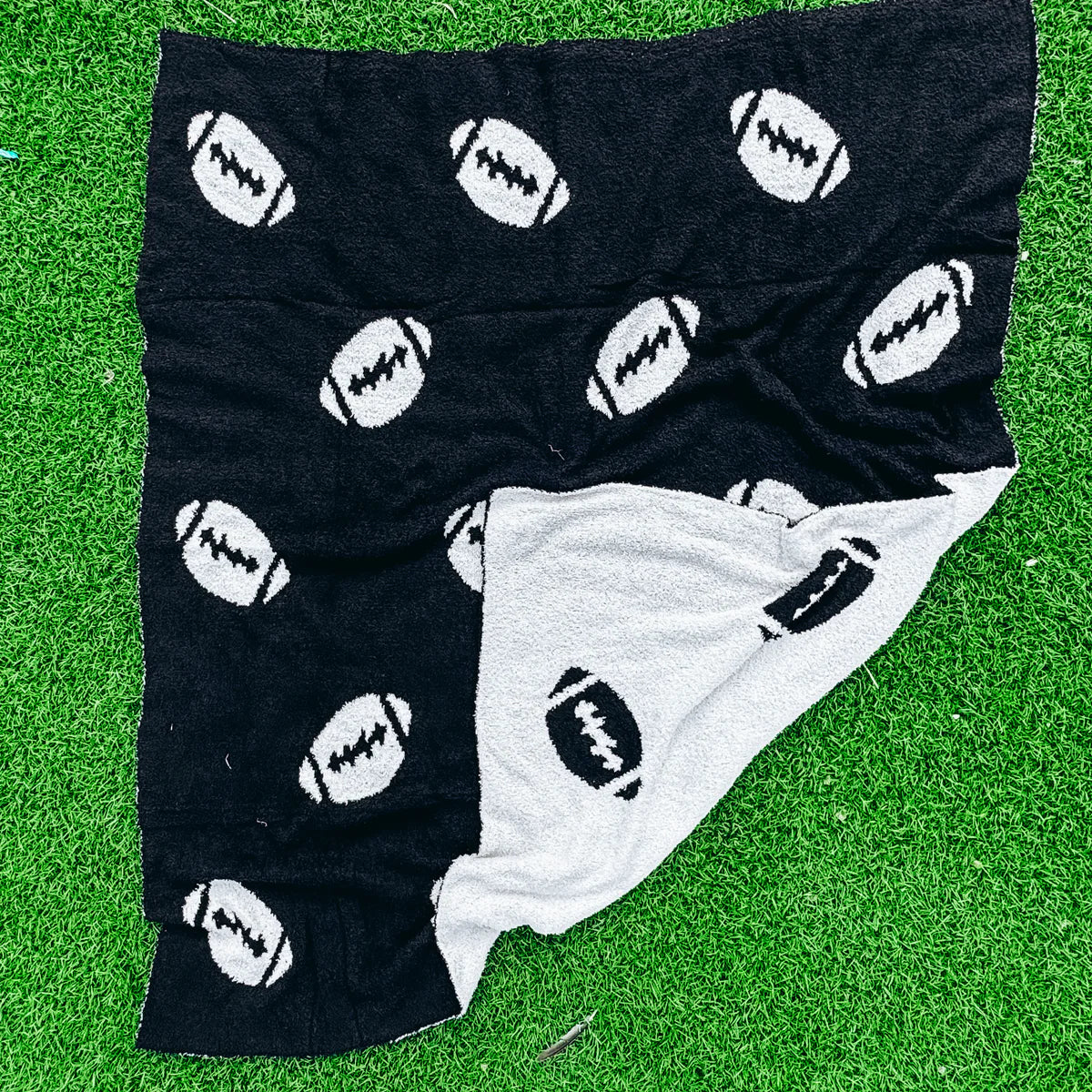 Football Blanket | Black