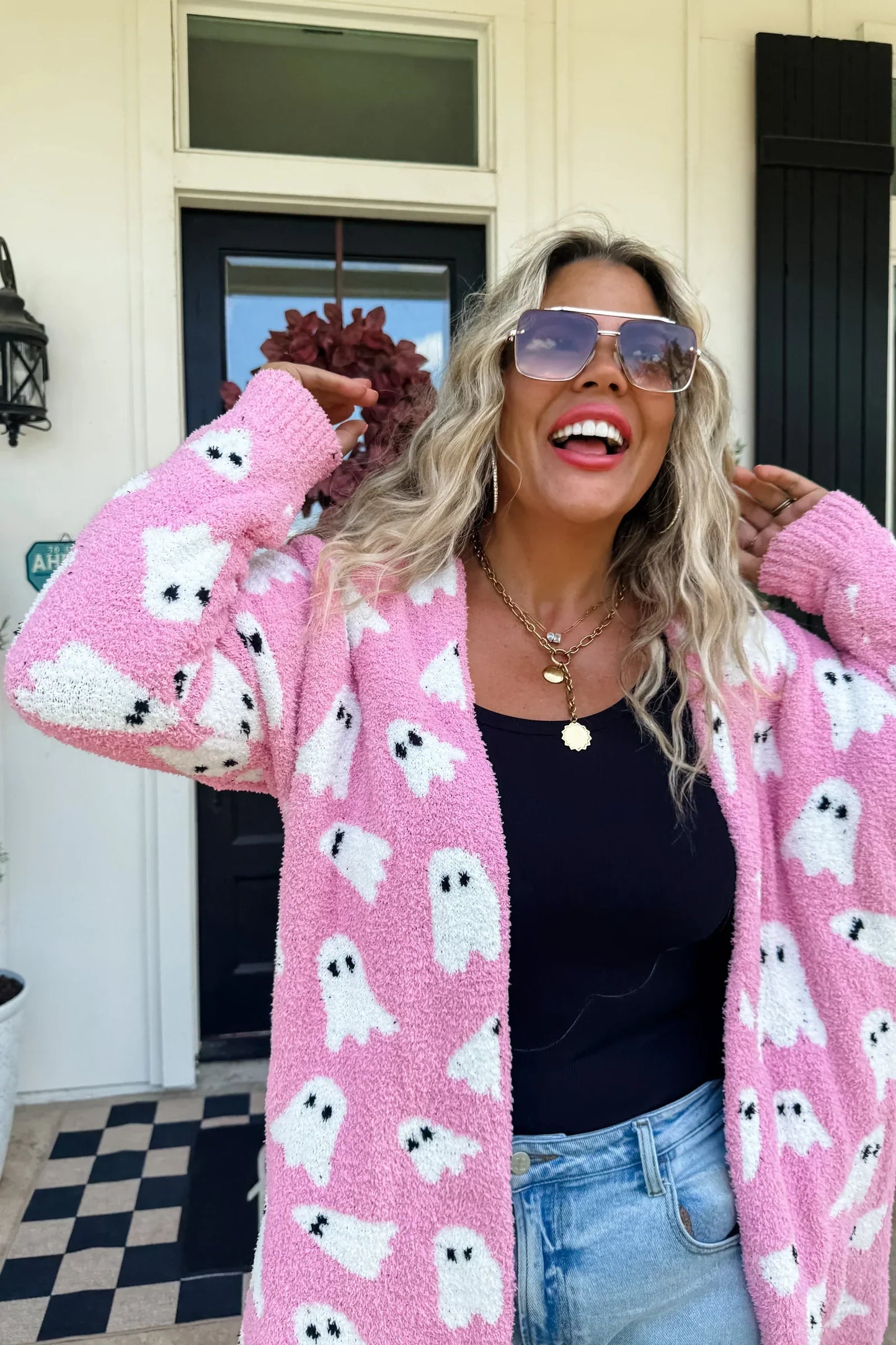 Halloween Cloud Cardigan | Pink