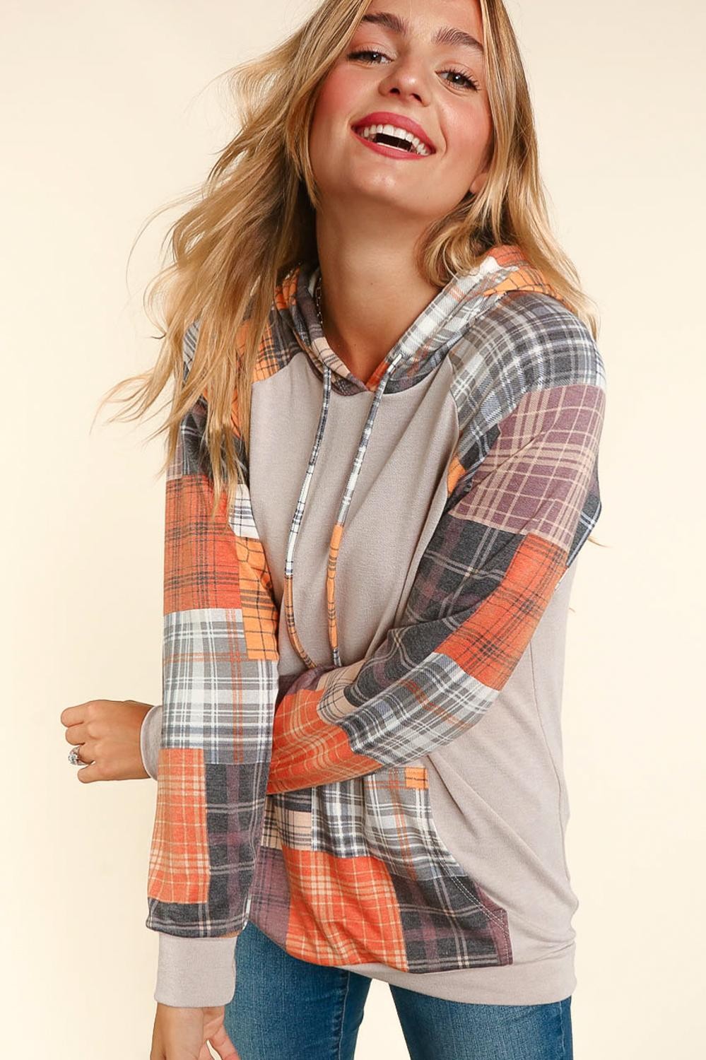 Harvest Patch Hoodie | Taupe