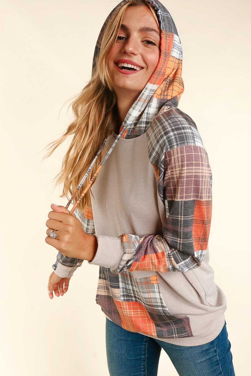 Harvest Patch Hoodie | Taupe