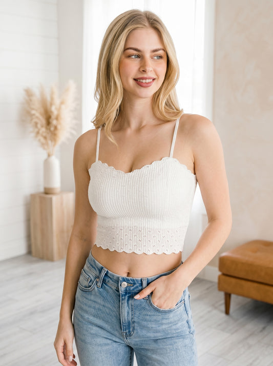 Logan Lace Bralette | White