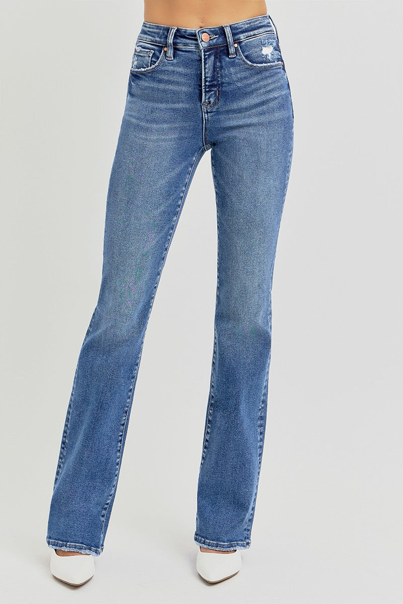 Kaden Risen Tummy Control High Rise Straight Jeans