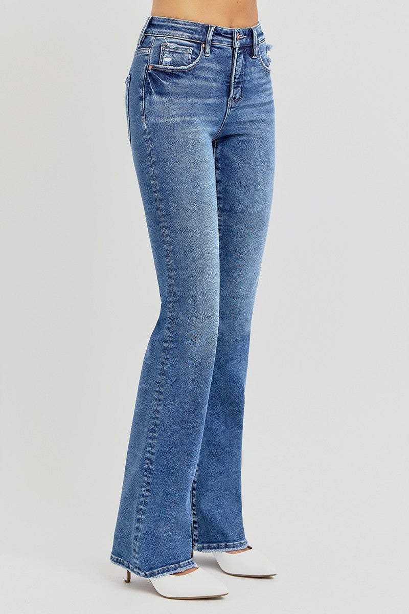 Kaden Risen Tummy Control High Rise Straight Jeans