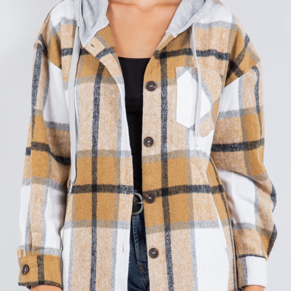 Mikkel Hooded Shacket | Brown