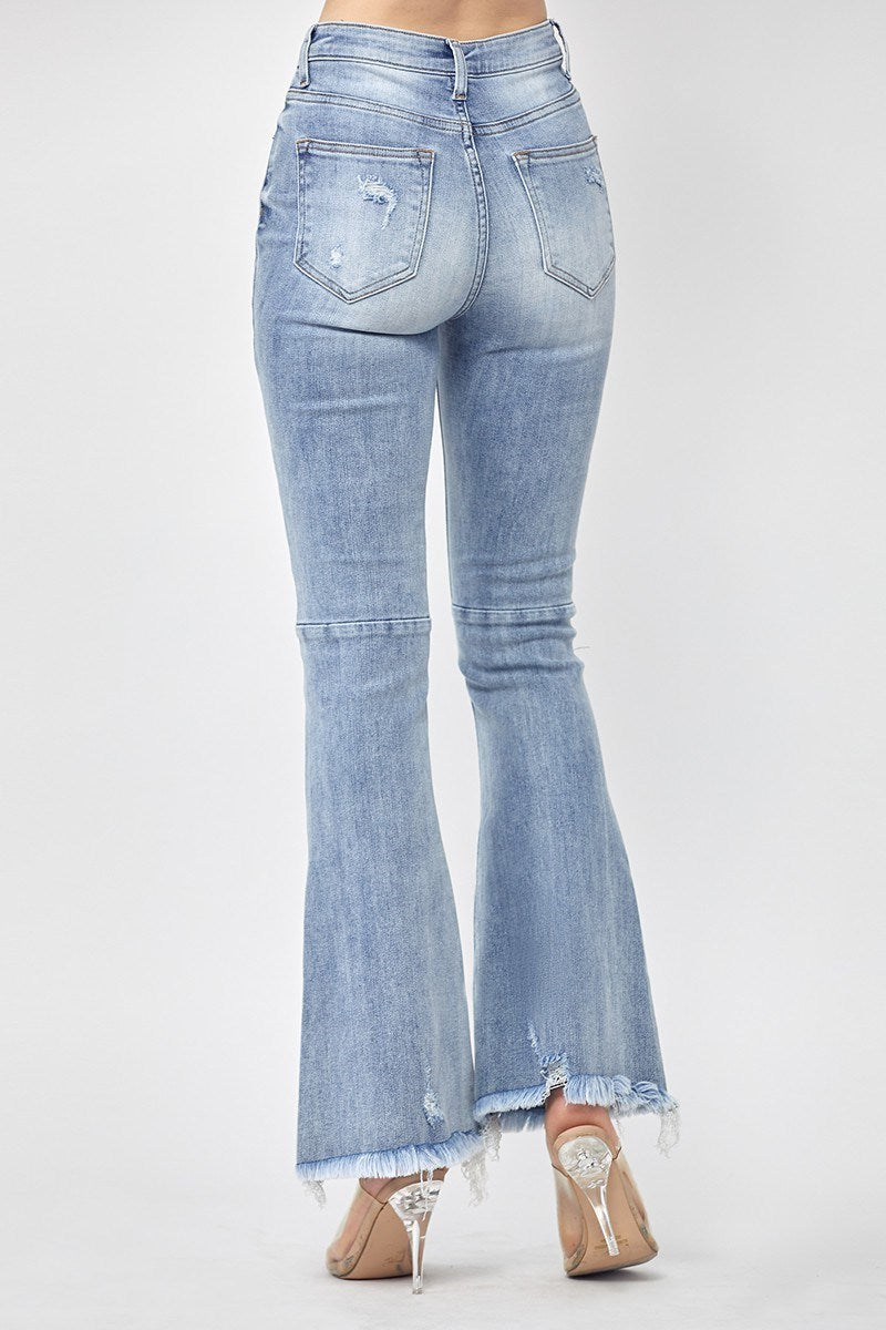 Cort Distressed Flare Jeans