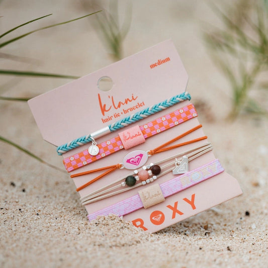 K'lani Hair Tie Bracelets | Roxy Pink Tropics