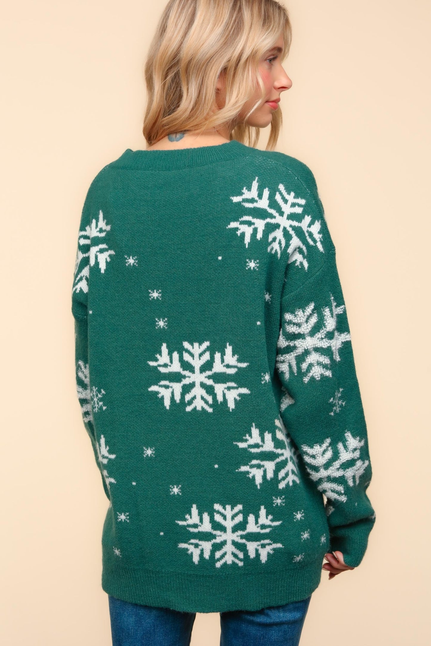 Snowflake Sweater | Hunter Green