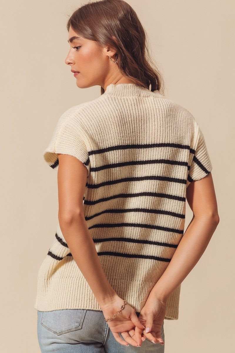Veda Striped Sweater Vest | Ivory