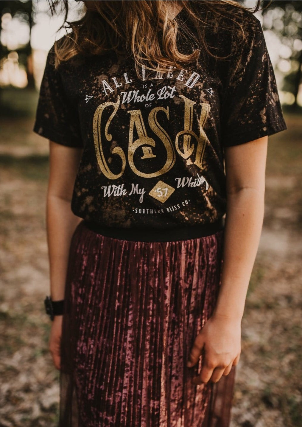Cash Bleached V-neck