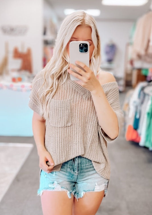 Ryann Sweater Top | Cappuccino