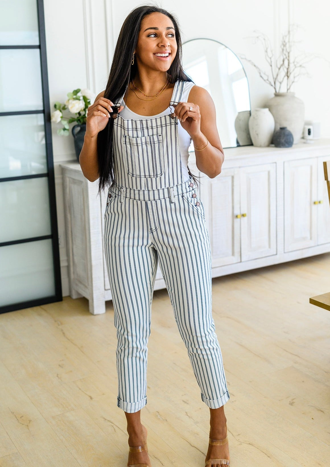 Railroad Stripe Overalls