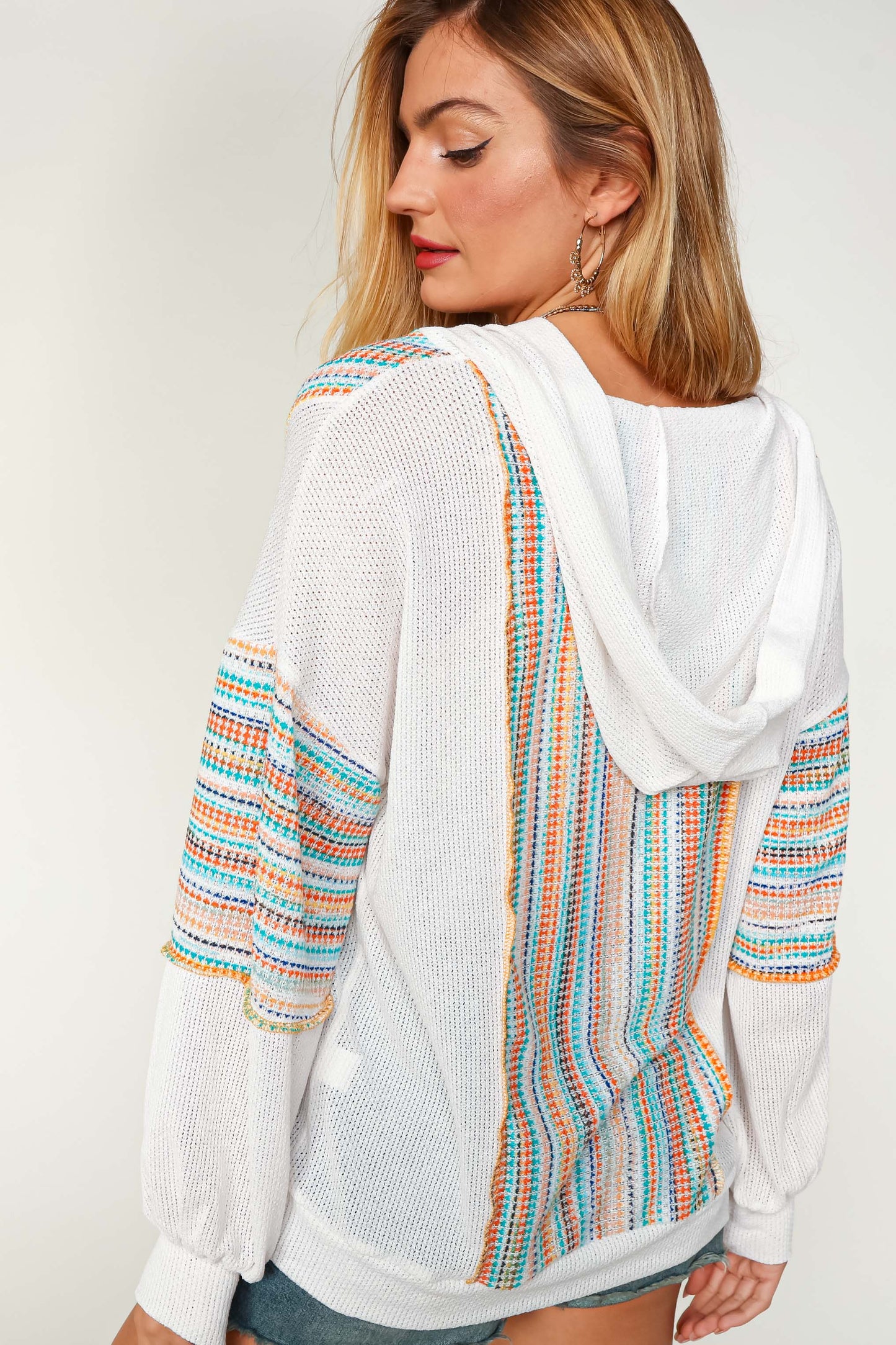 Gabi Stripe Color Block Hoodie