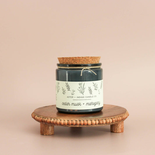 Aster + Indigo Candle Co. | Cedar Musk + Mahogany