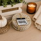 Autumn Fabric Coasters | Brown + White