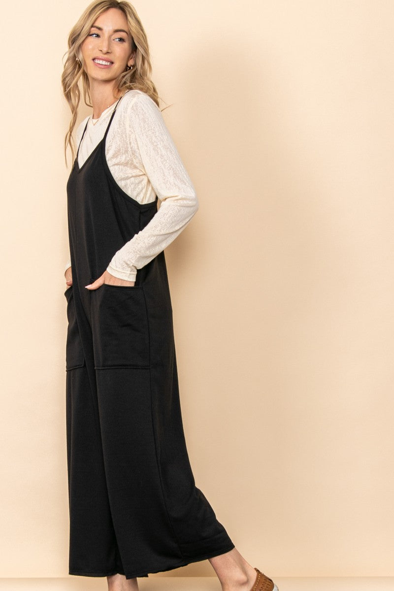 Shawnna French Terry Jumpsuit | Black