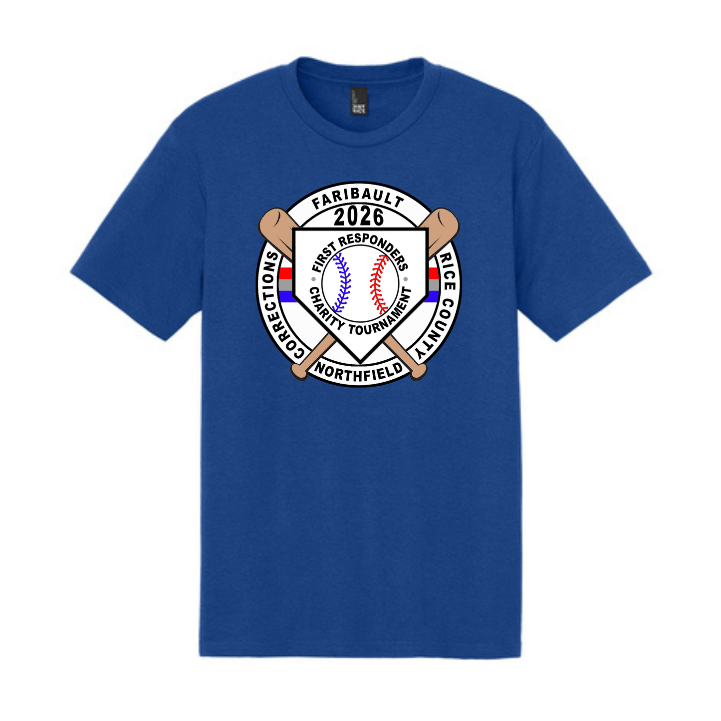 Rice County First Responders Softball Tee | Blue (Police Department)