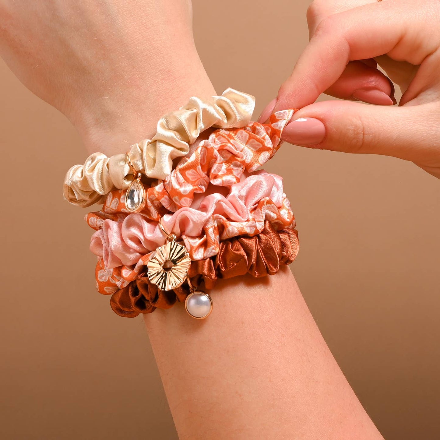 Scrunchie Charm Set-Sienna Spice