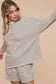 Talia Pin Stripe Pullover & Shorts Set | Latte