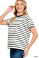 Mable Striped Crewneck Shirt | Black