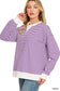 Selah Striped Pullover | Violet