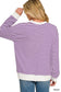 Selah Striped Pullover | Violet