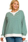 Selah Striped Pullover | Hunter Green
