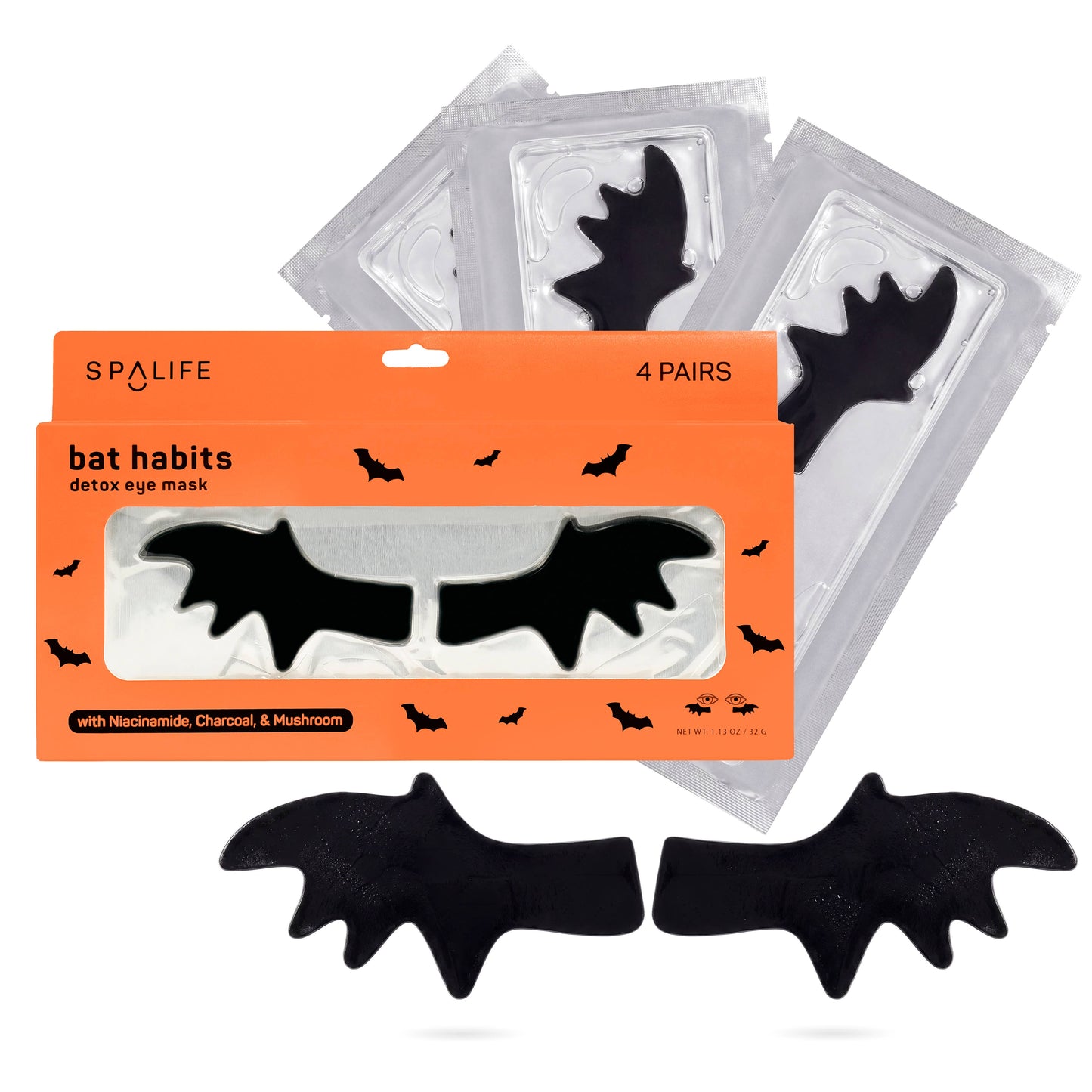 Halloween Bat Habits Detox Hydrogel Undereye Patches | 4 Pk